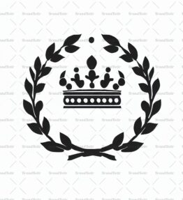 Krone und Lorbeerkranz
